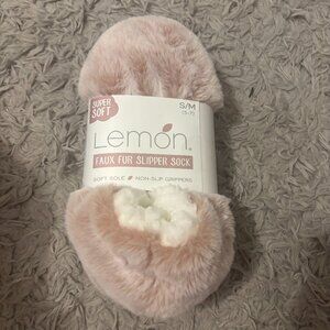 Lemon Slipper Sock